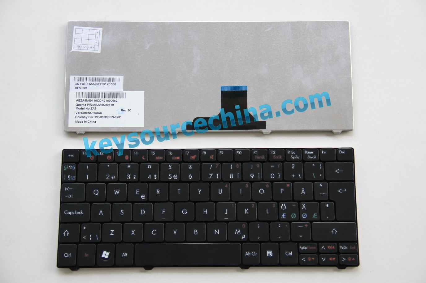 Gateway EC14 EC18T LT31 Packard Bell ZH7 Nordic laptop keyboard black