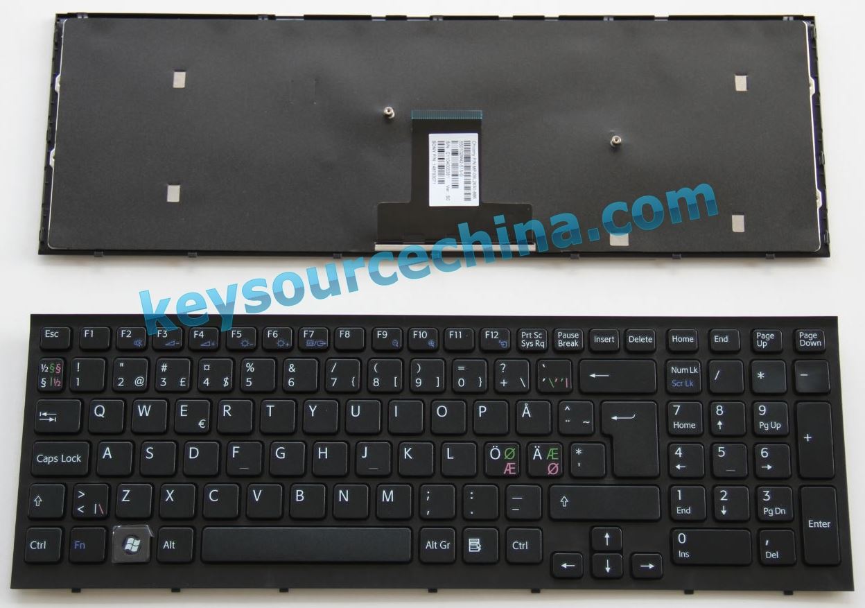 Black Sony Vaio VPC-EB3Z1E VPC-EB3S1E VPC-EB2S1E VPC-EB1S1E Nordic Keyboard Swedish Tangentbord FIN DK NO