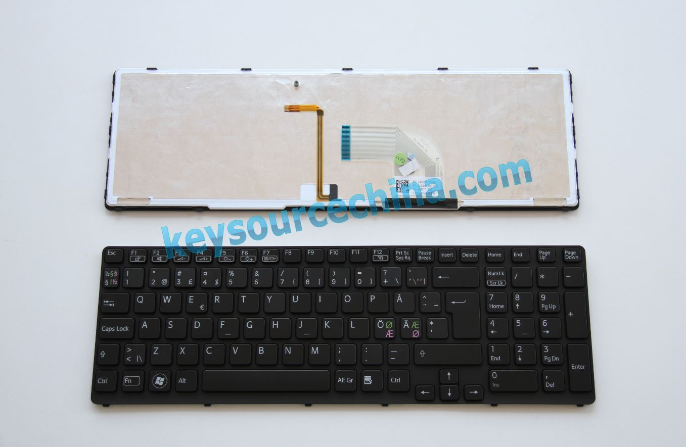 Backlit Sony Vaio SVE17 SVE171 SVE1711X1E SVE1712Z1E SVE1713D1E Nordic Keyboard Swedish Finnish Norwegian