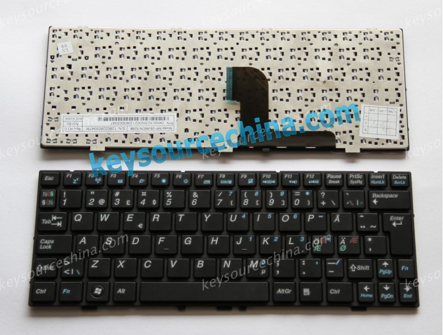 0kn0-XC1ND08 Medion akoya E1228 Nordic keyboard black