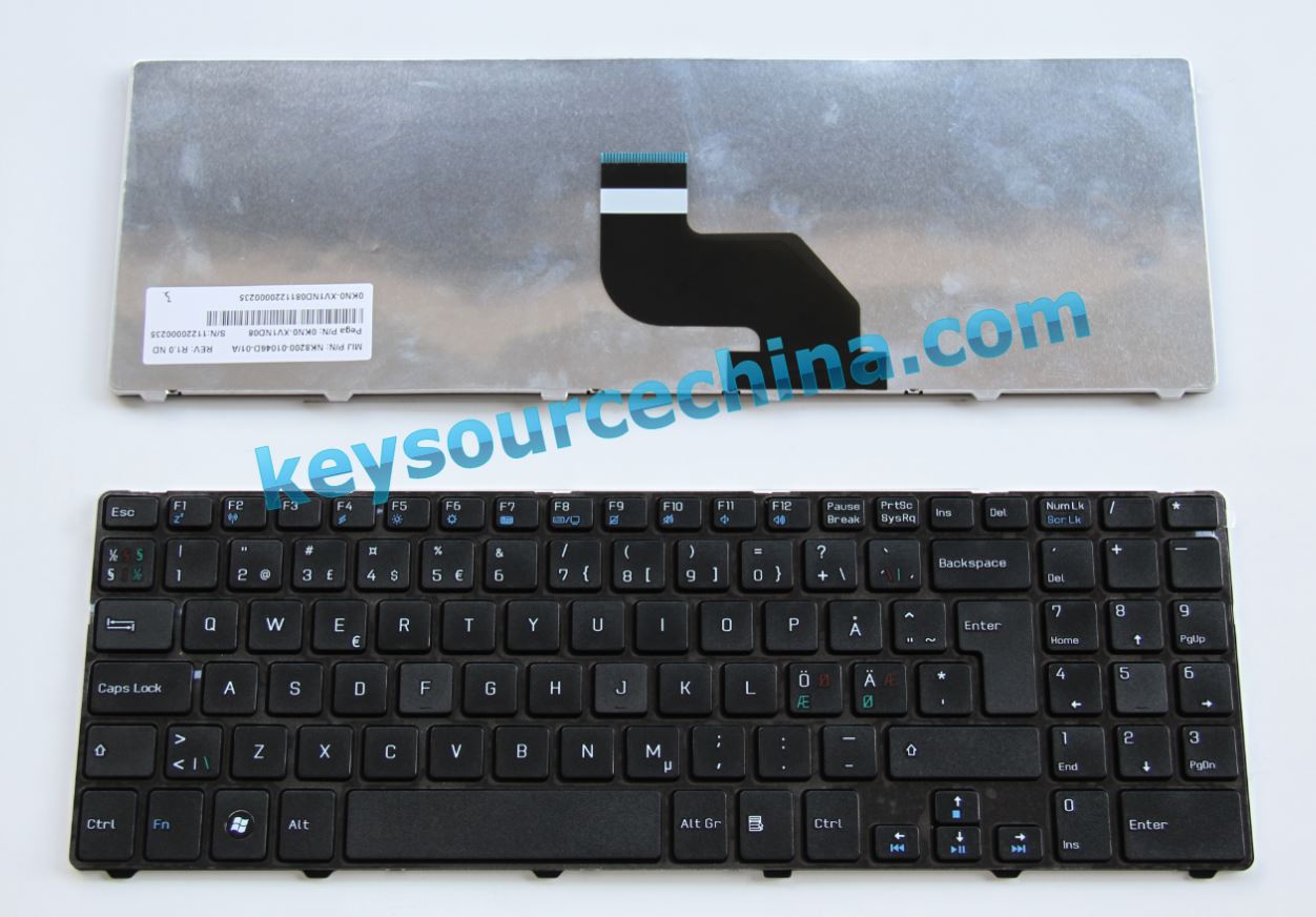 Medion akoya e7220 Nordic laptop keyboard,0KN0-XV1ND28, Medion Akoya P6631 Nordic keyboard