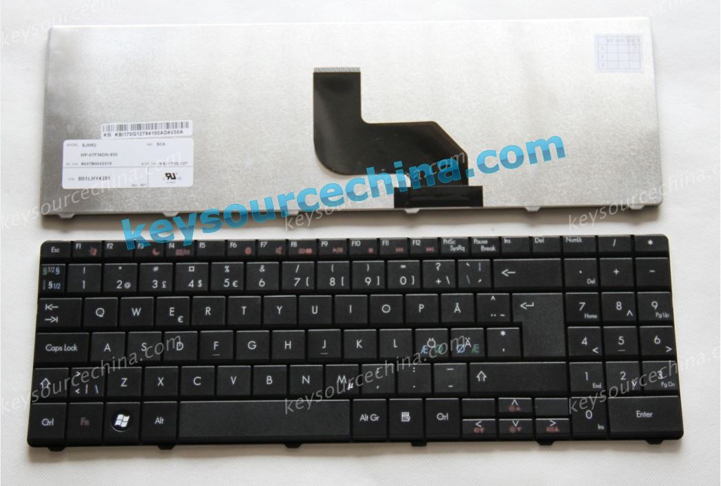 Gateway EC54 Nordic keyboard black(compatible with Acer Aspire 5516 5517)