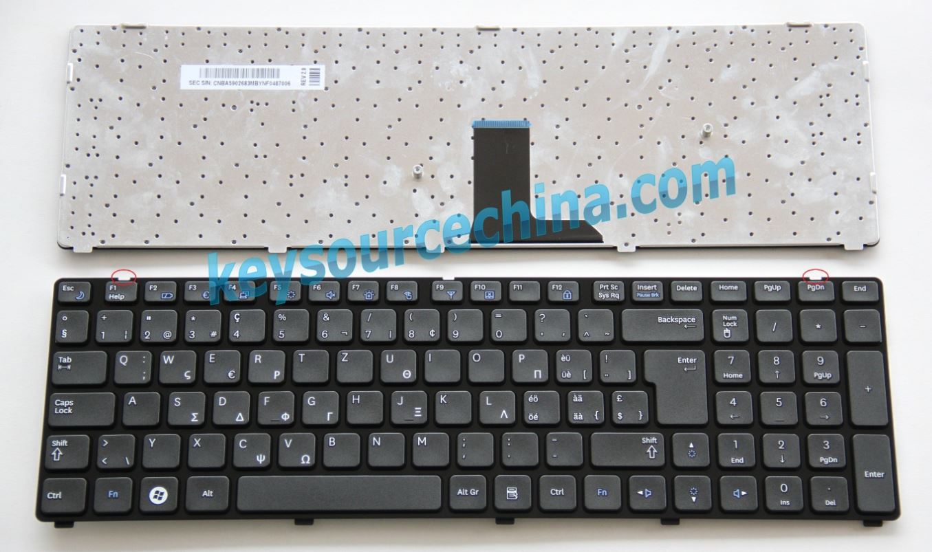 Samsung R780 NP-R780 Greek(GK) Keyboard πληκτρολόγιο