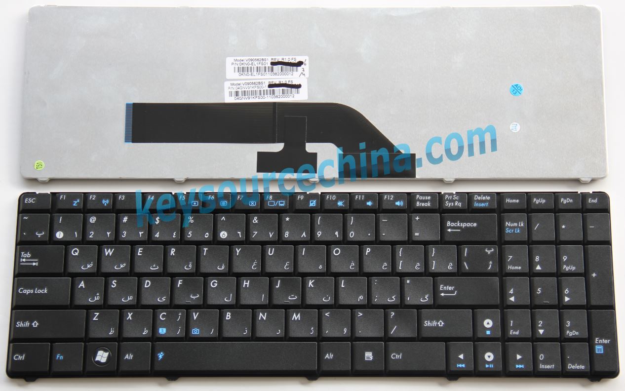 0KN0-EL1FS01,V090562BS1,Asus K50 صفحه کلید لپ تاپ,Asus K60 صفحه کلید لپ تاپ,Asus P50 Persian Farsi Keyboard,Asus F50 صفحه کلید لپ تاپ,Asus K70 Persian laptop keyboard