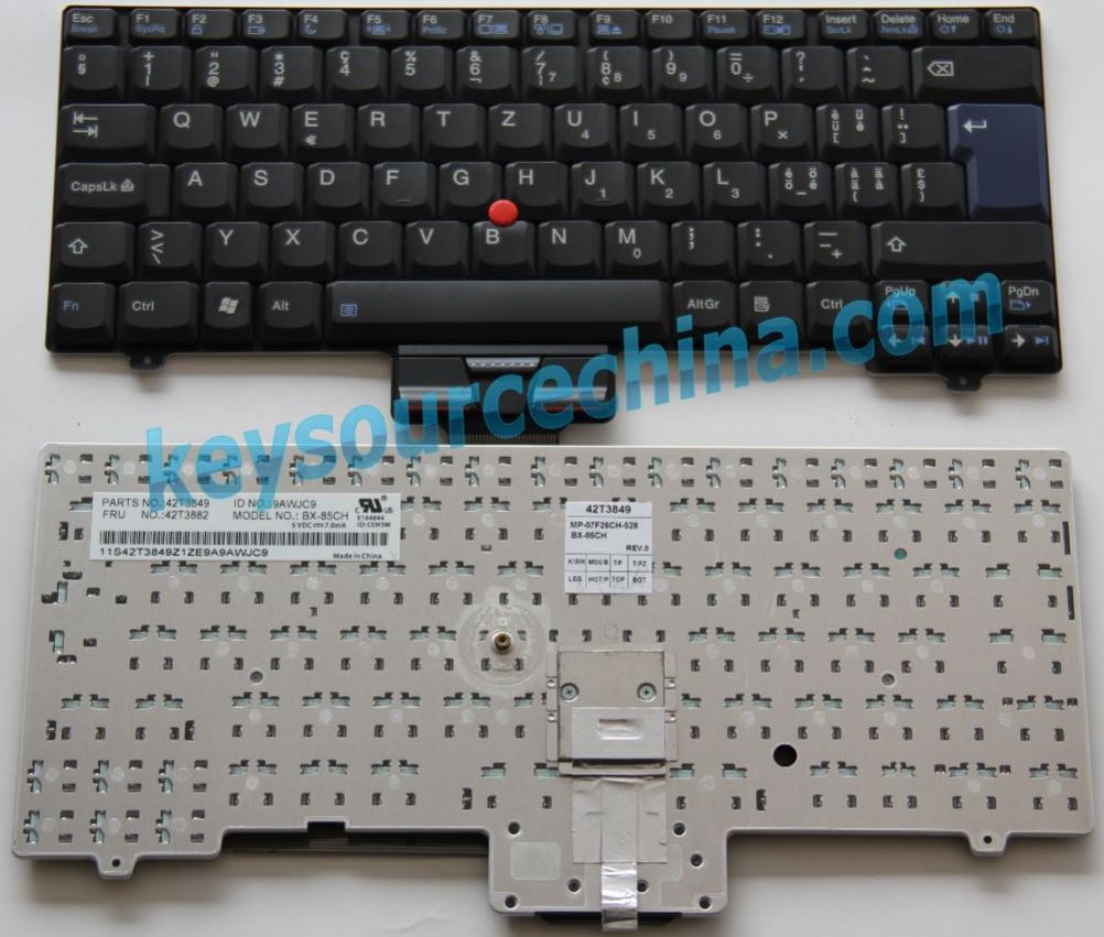Lenovo Thinkpad sl300 sl400 sl500 black QWERTZ-Tastatur Laptop (Schweiz / Swiss)(CH/SW) Keyboard