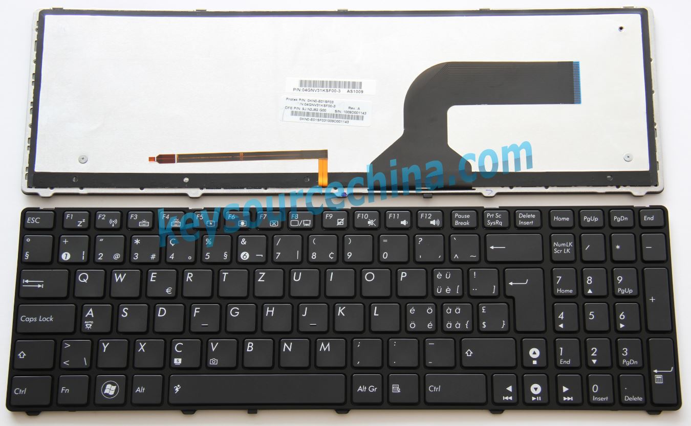 04GNV31KSF00-3 ASUS UX50V U50VG G51 G53 G60 G72 G73 VX7 QWERTZ-Tastatur Laptop Schweiz (CH)