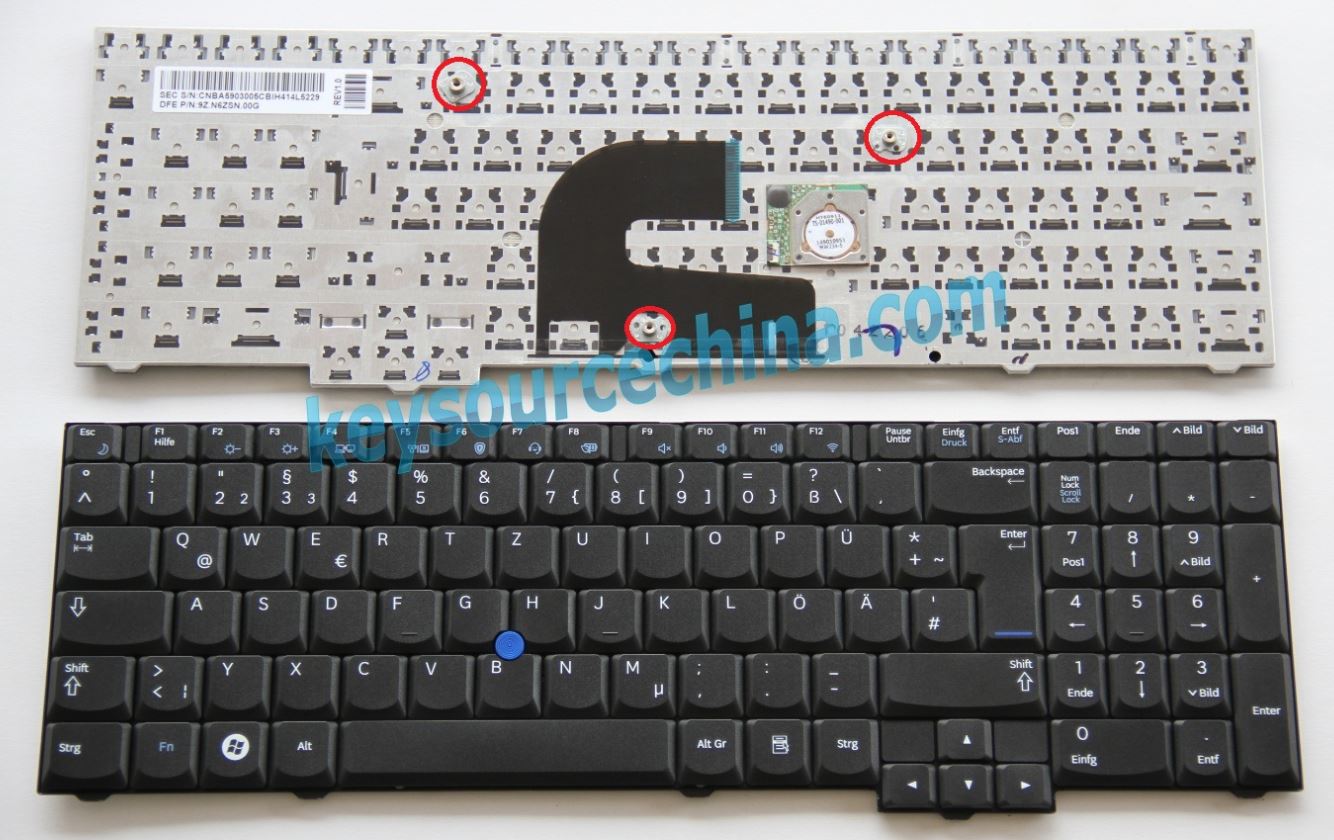 9Z.N6ZSN.00G Original Notebook Tastatur, deutsch (DE) schwarz für Samsung 600B NP600B NP600B5B NP600B5C Aegis 600B Keyboard NEU