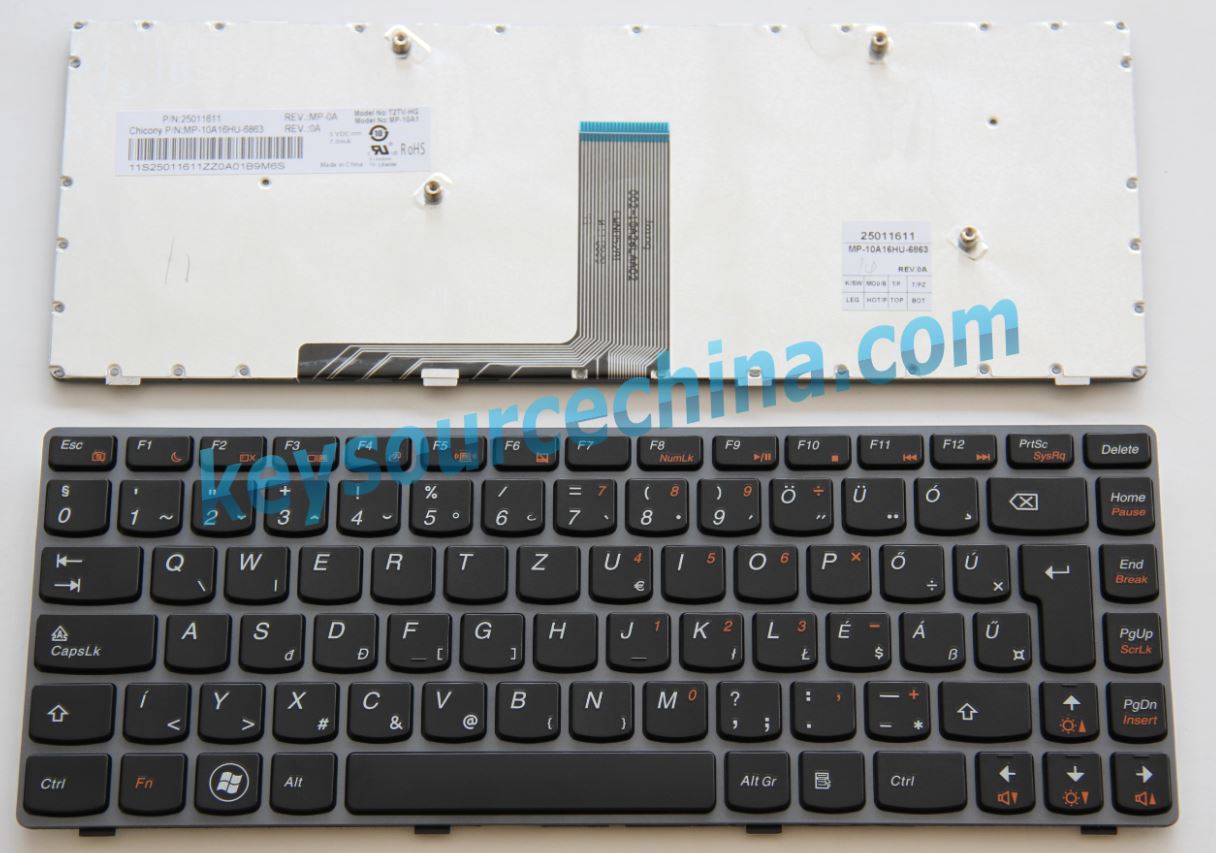 HUN Hungary Keyboard Gyári Új Magyar nyelvű QWERTZ Billentyűzet for Lenovo IdeaPad V370 Series