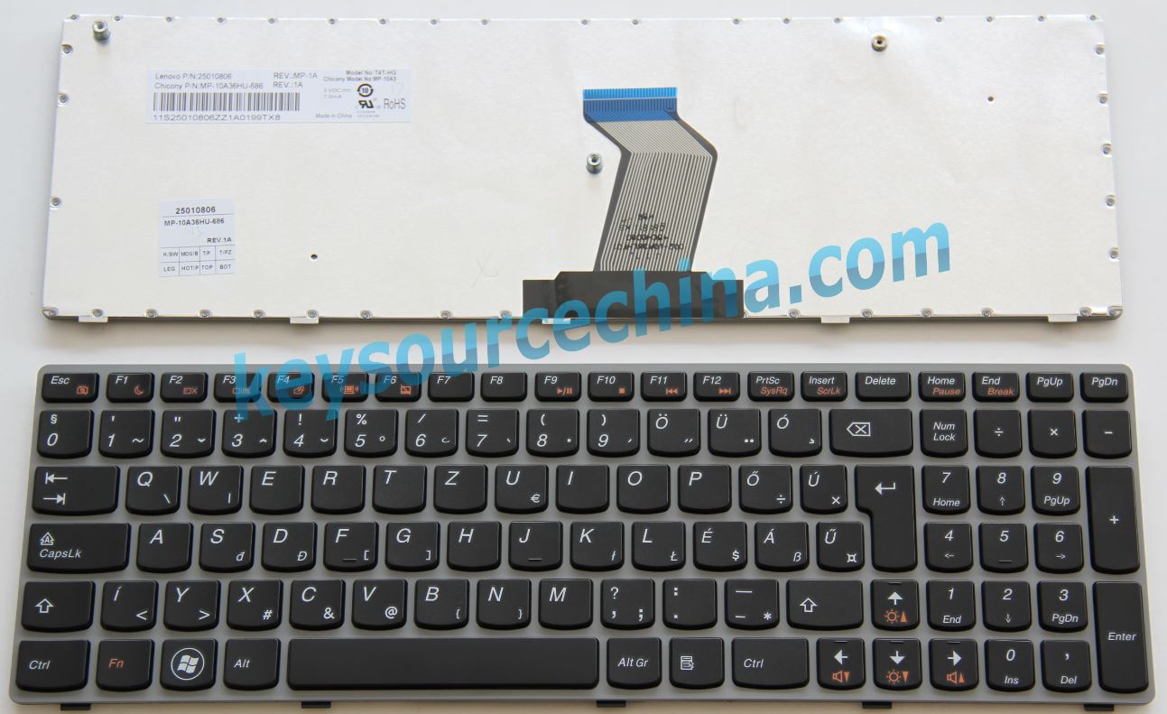 HUN Hungary Keyboard Gyári Új Magyar nyelvű QWERTZ Billentyűzet for Lenovo Ideapad Z560 Z565 G570 G575 Essential G570