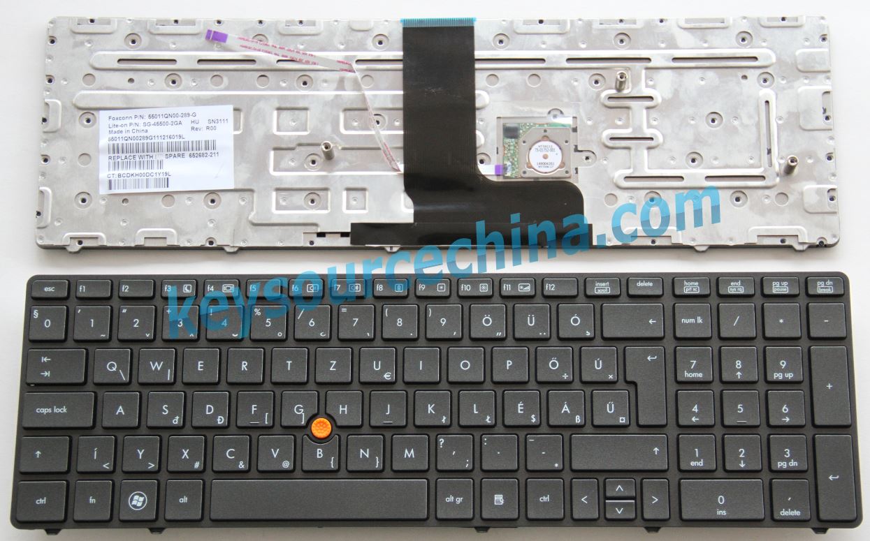 HUN Hungary Keyboard Gyári Új Magyar nyelvű Billentyűzet for HP EliteBook 8560w 8570w
