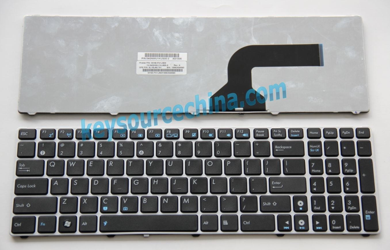 9J.N2J82.701 Original ASUS X52F X53 K52J K53S K72J K73S UL50V X64 X72 X73 N61J A53S A73SV Laptop Keyboard US Complete NEW