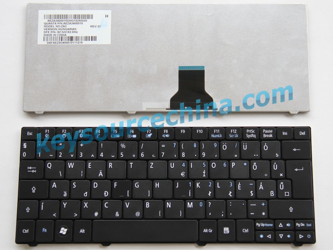 9Z.N3C82.00Q,Acer Aspire One 721 722 751 753 1410 1420 1430 1810 1830 1551 FERRARI 200 Hungary(HU) Laptop Billentyűzet keyboard