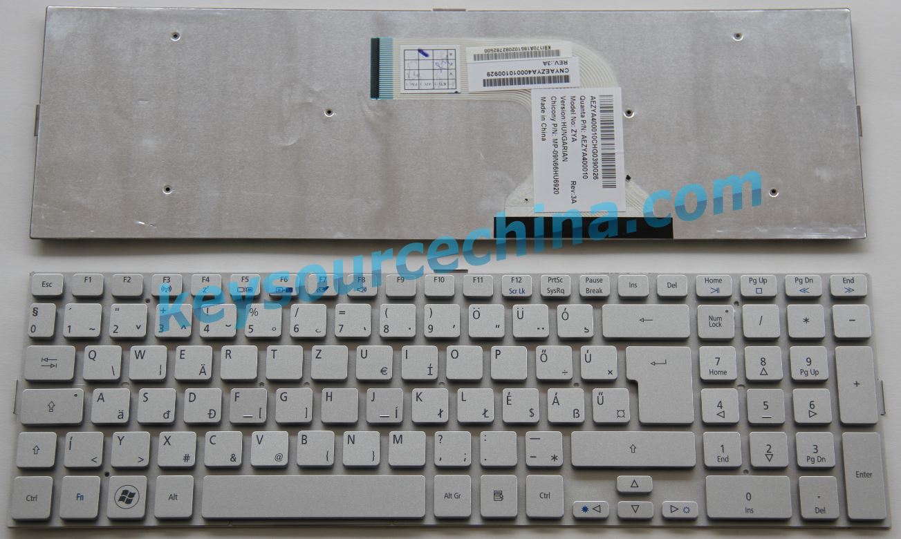 KBI170A185 Acer 5943 5943G 5950G 8943G 8950G Hungary(HU) Laptop Billentyűzet keyboard