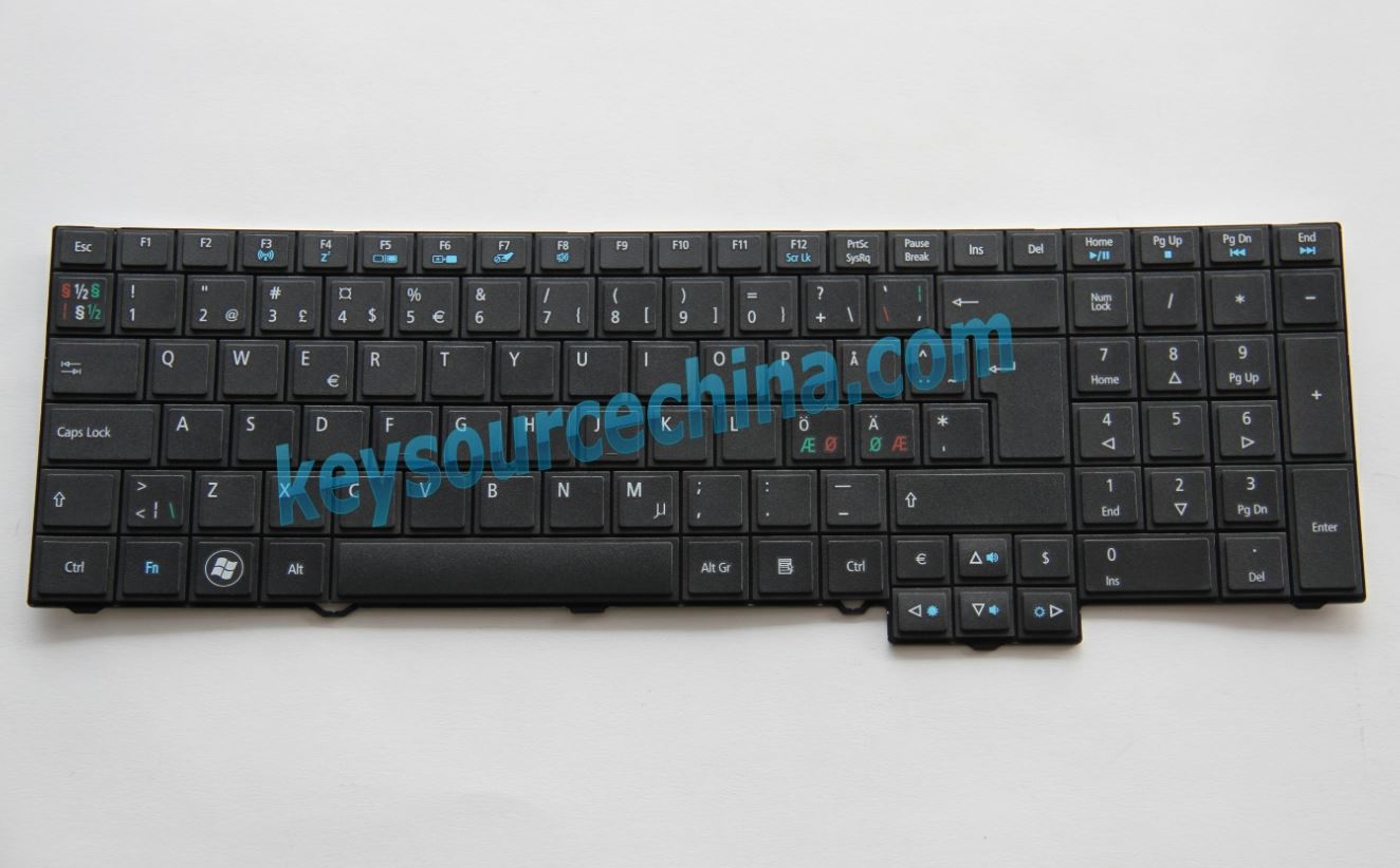 9Z.N6SSC.01K Original Acer TravelMate 5360 5760 5760G 6595 6595T 8573 8573T P653 P653M Nordic Keyboard
