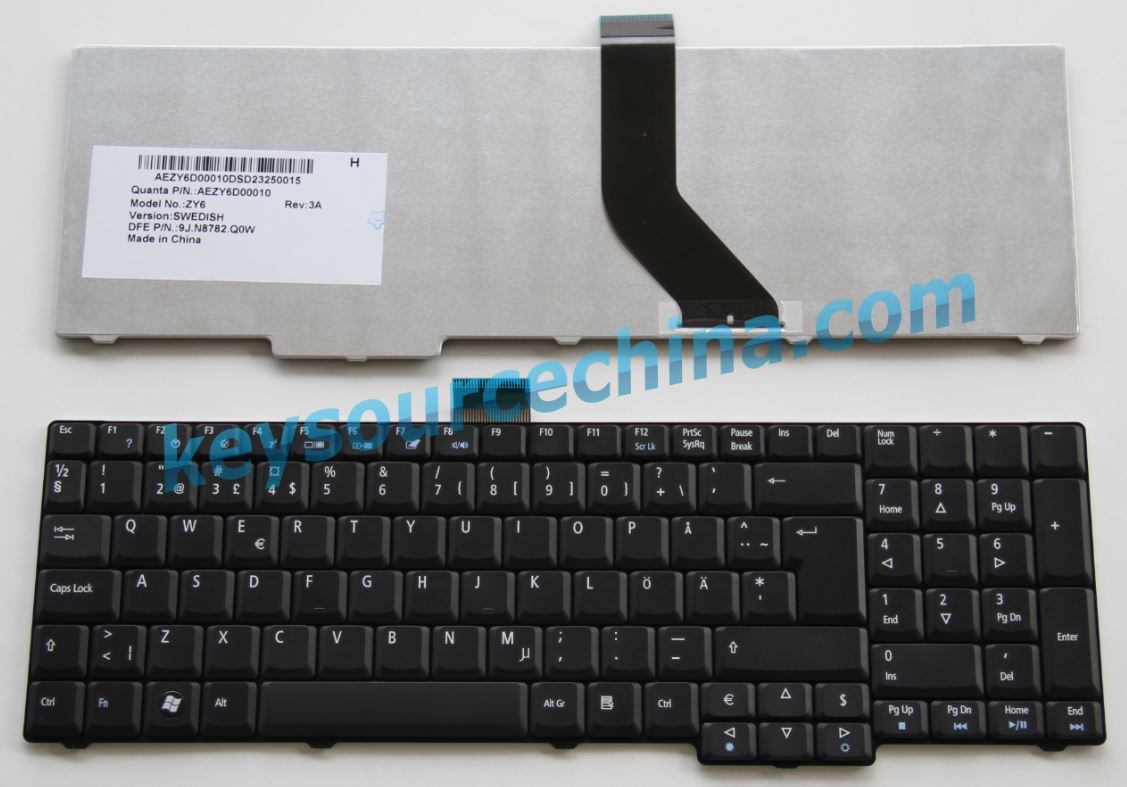 New Compatible with Acer TravelMate 7330 7530 7530G 7730 7730G Keyboard US Black 