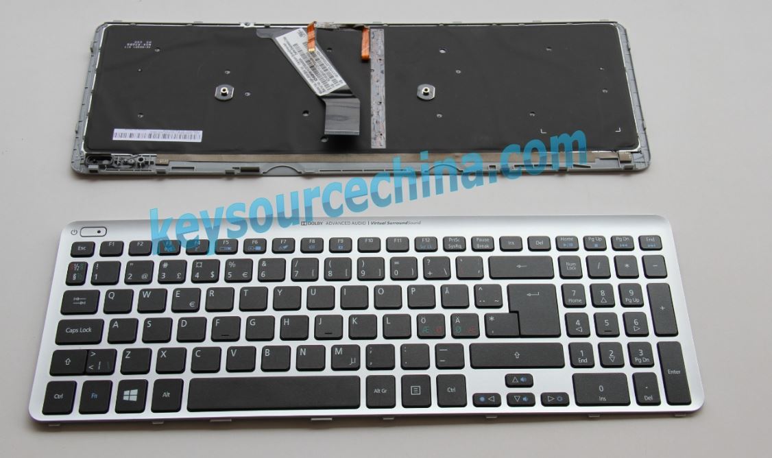9ZN8QBWK1K Original Acer Aspire V5-531 V5-531G V5-531PG V5-571 V5-571P V5-571PG Nordic Keyboard
