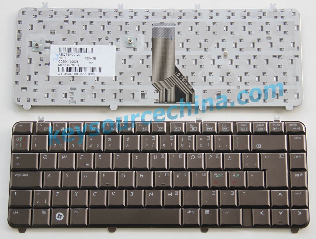 HP Pavilion dv5-1000 dv5-1100 dv5-1200 series Nordic keyboard