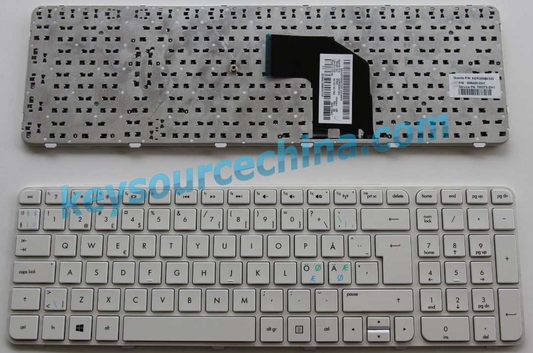 699498-DH1 700273-DH1 HP G6-2000 Nordic keyboard