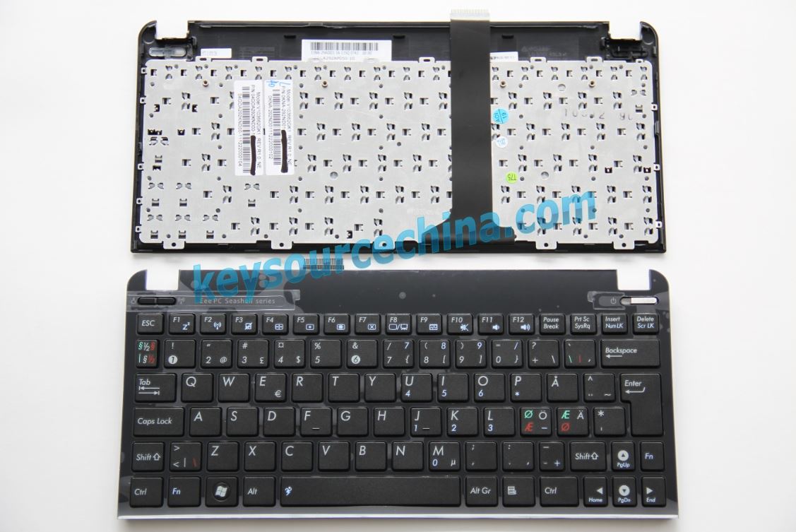 V103662GK1 NE Nordic keyboard,0KNA-292ND01 Nordic keyboard,04GOA292KND00-1 Nordic keyboard,Asus Eee PC 1015P Nordic keyboard