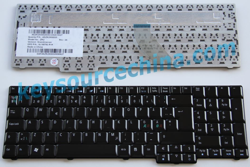 Acer 7000 Nordic keyboard glossy black 9J.N8782.R1K