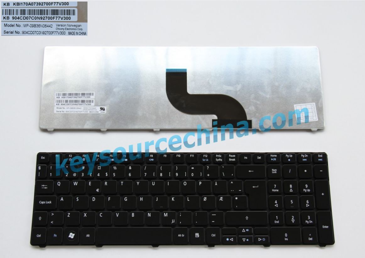 for ACER Aspire 4820TG 4820TZ 4820TZG 3410 3410g 3410t 3750 keyboard Nordic 
