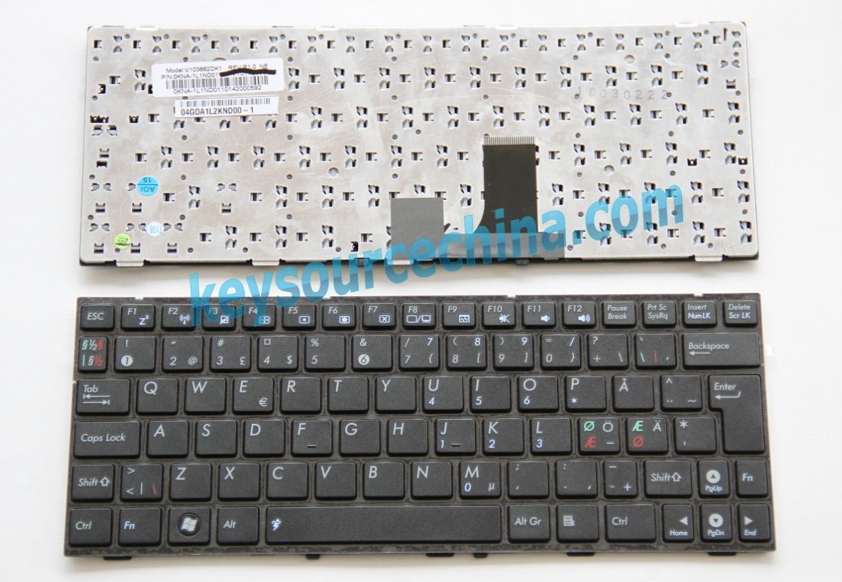 Finnish Swedish Nordic Keyboard for Asus K72D K72DY K72F K72J K72JK,04GNV32KN​D0 