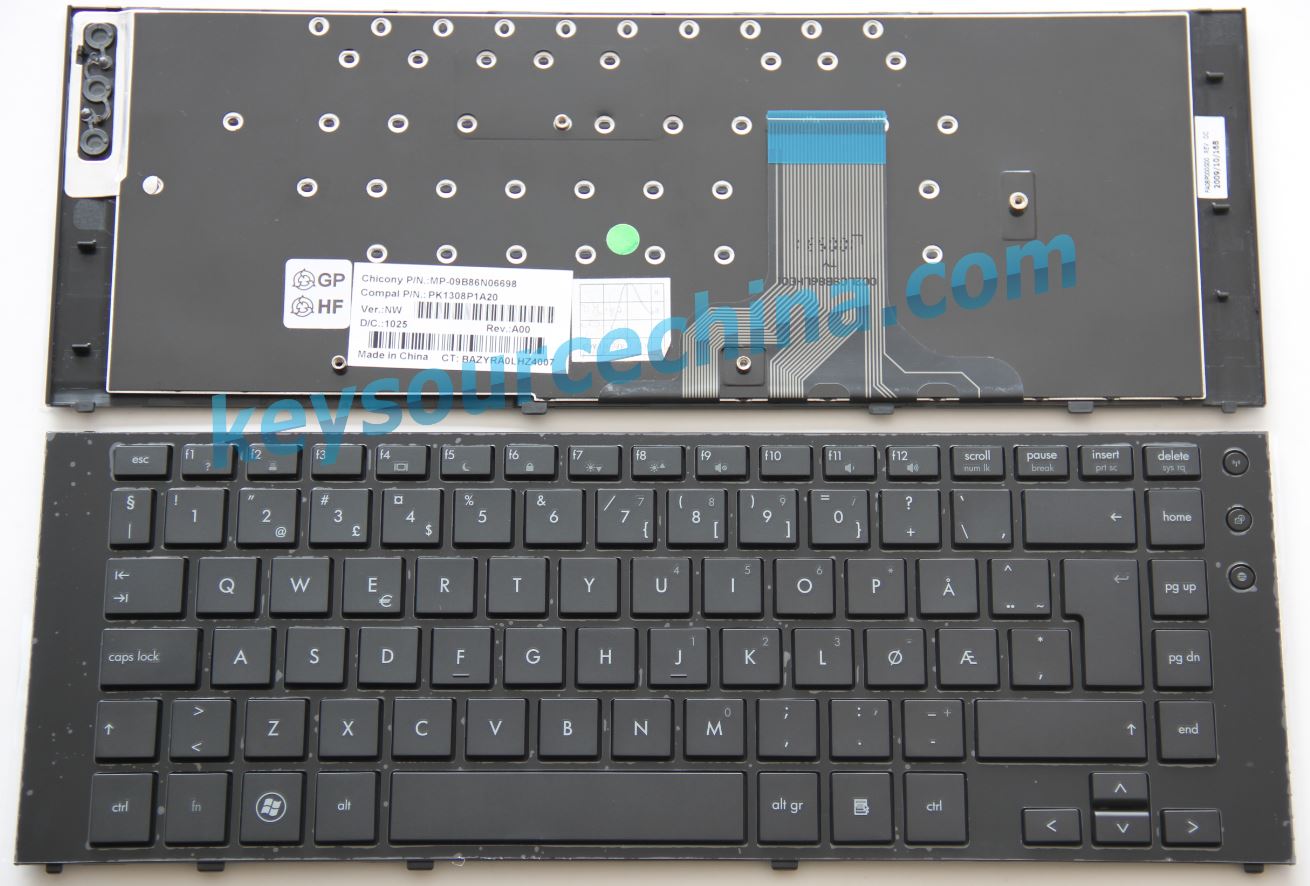 HP probook 5310M Norsk bærbar pc tastatur
