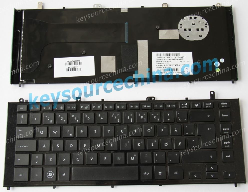 HP 4420S 4421S 4425S 4426S Norsk bærbar pc tastatur