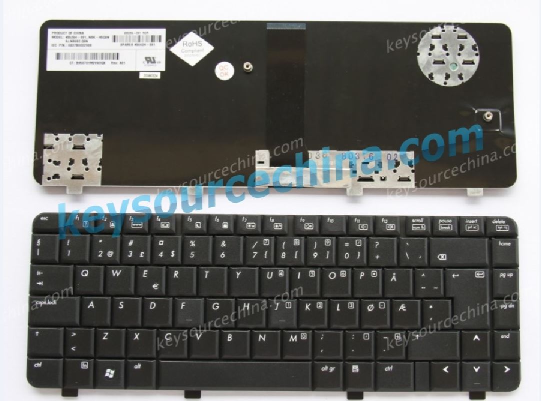 HP 6520S 6720S 540 550 Norsk bærbar pc tastatur