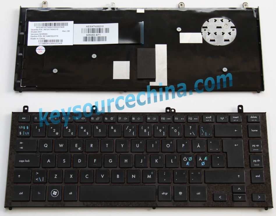 HP 4320S 4321S 4326S Nordic keyboard 605050-B71 9Z.N4KSQ.01N