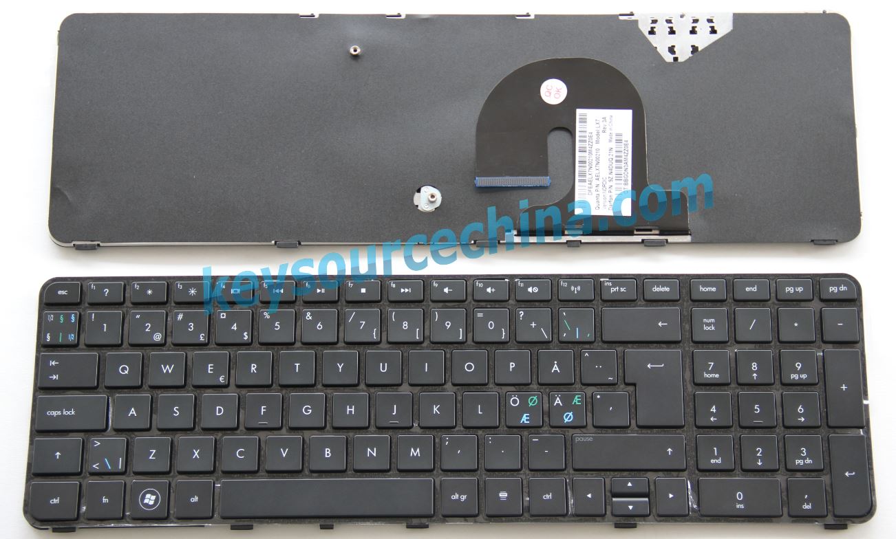 HP dv7-4000 series Nordic keyboard 593298-DH1, 605344-DH1, 608555-DH1, 608559-DH1