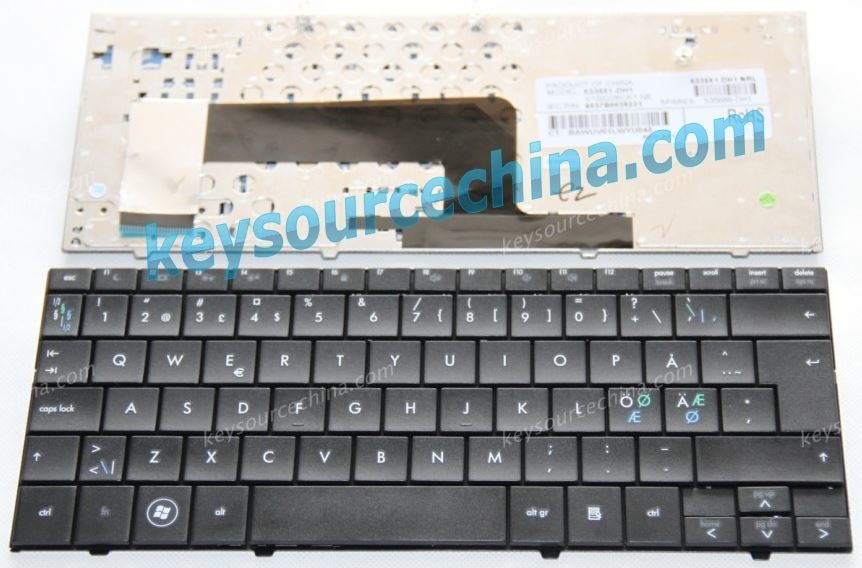 HP Mini 110-1000 Nordic keyboard, Dansk tastatur, Norsk tastatur, Suomi näppäimistö, Svensk tangentbord