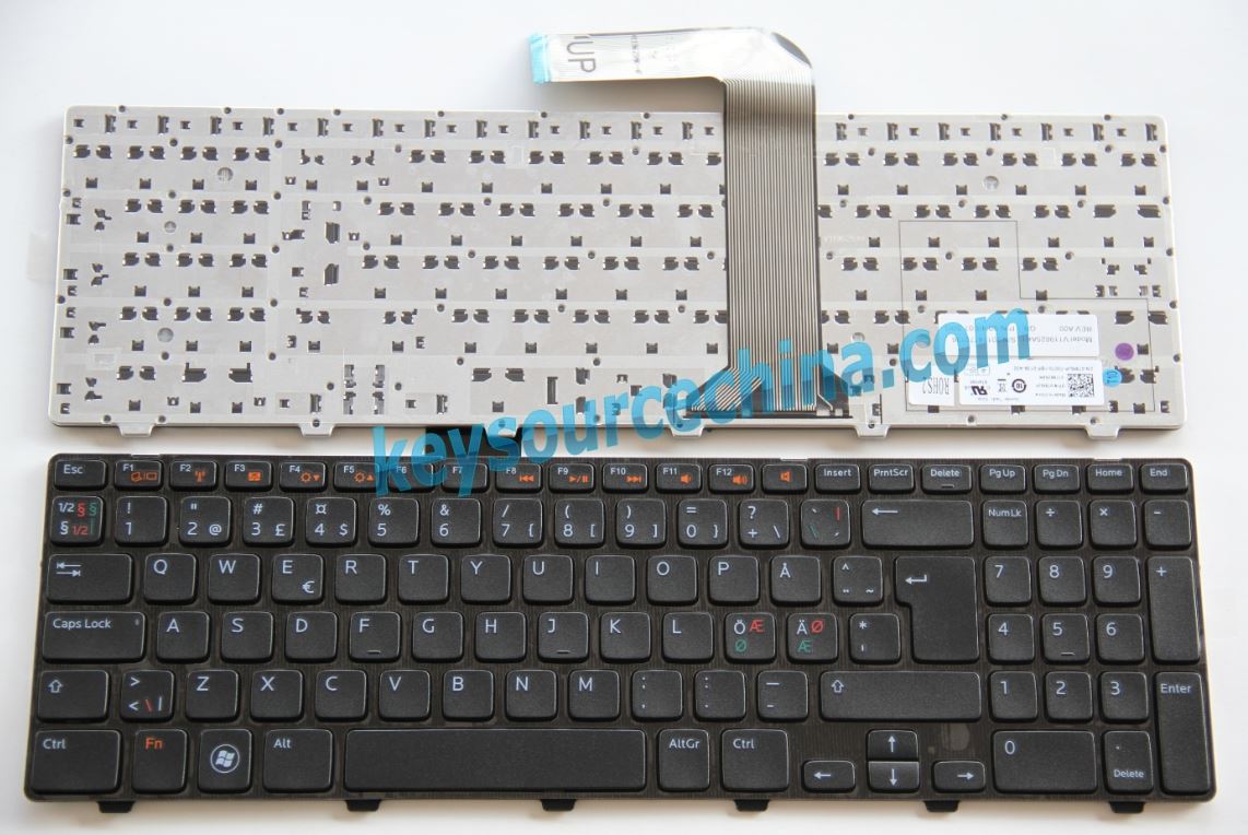 V119625AK1 NE Nordic keyboard,90.4IE07.S1N Nordic keyboard,0W35K7 Nordic keyboard,CN-0W35K7-70070-16S-0184-A00 Nordic keyboard,Dell Inspiron 15R-N5110 Nordic keyboard