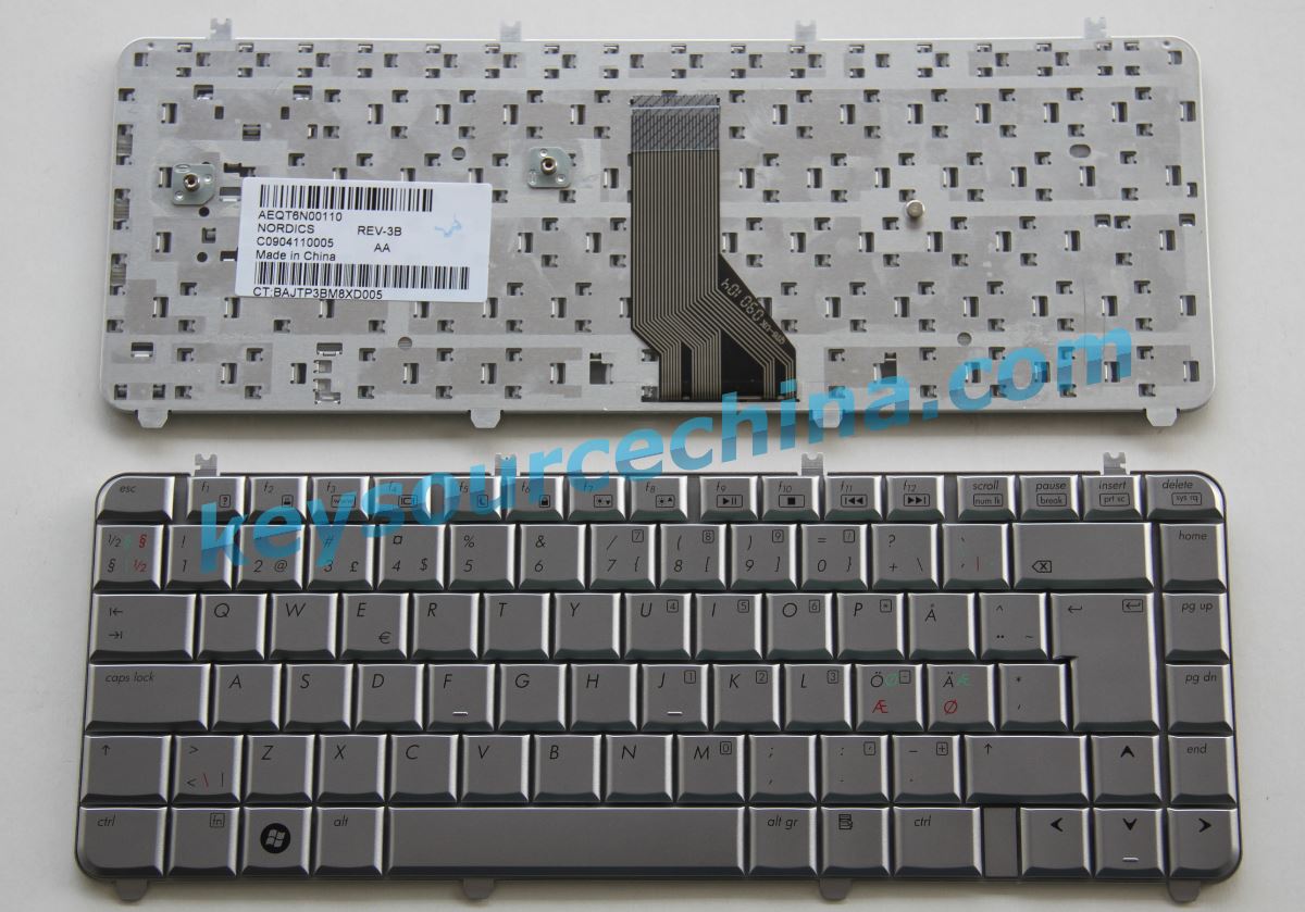 HP Pavilion dv5-1000 series Nordic keyboard 488590-DH1
