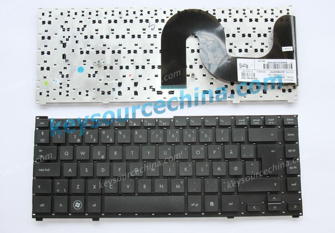 HP Probook 4311s 4311 4310 Dansk bærbar tastatur