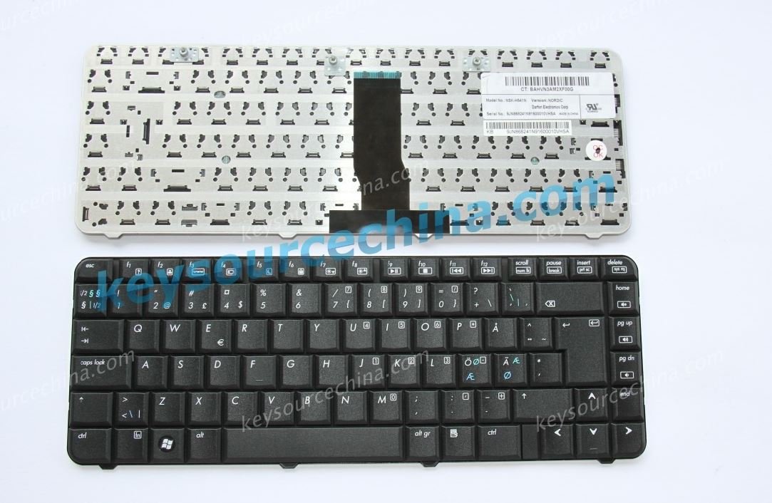 HP CQ50 G50 Nordic keyboard, Dansk tastatur, Norsk tastatur, Suomi näppäimistö, Svensk tangentbord