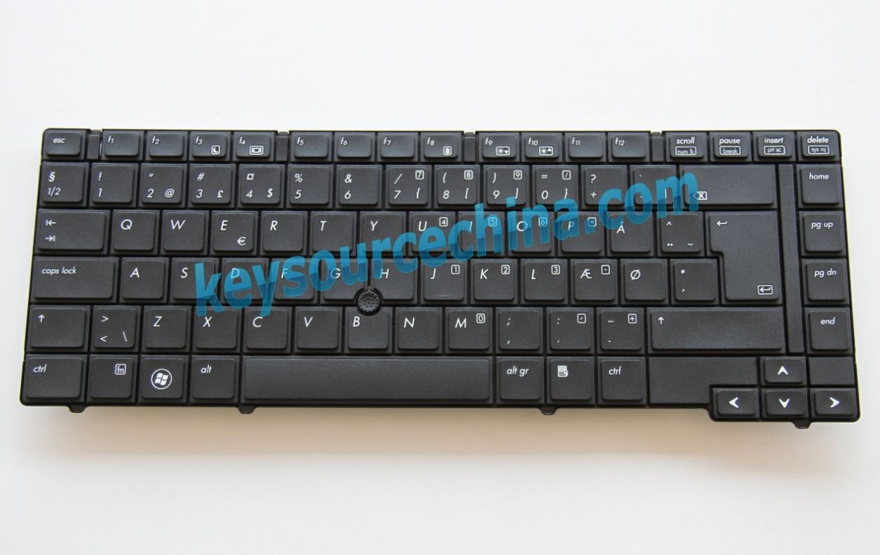 9Z.N2W82.N0D Originalt Hp ProBook 6450B 6455B 6440B 6445B Dansk bærbar tastatur