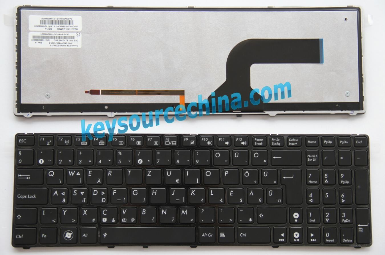 0KN0-E03HU13 Gyári Új Magyar nyelvű QWERTZ Billentyűzet for Asus UX50V U50VG G51 G53 G60 G72 G73 VX7 Backlit Keyboard