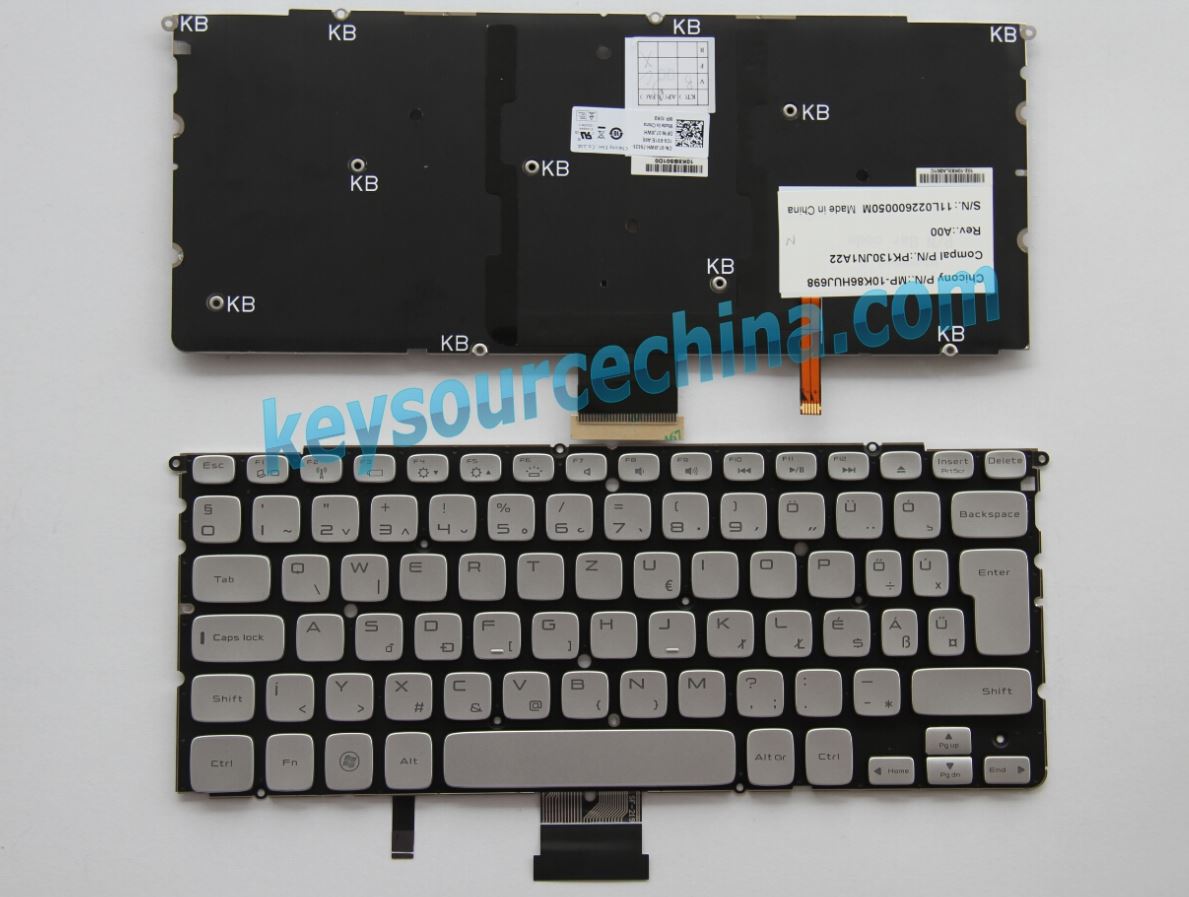 MP-10K86HUJ698 Gyári Új Magyar nyelvű QWERTZ Billentyűzet for Dell XPS 14z 15z L412z L511z 07J8WH Backlit Keyboard