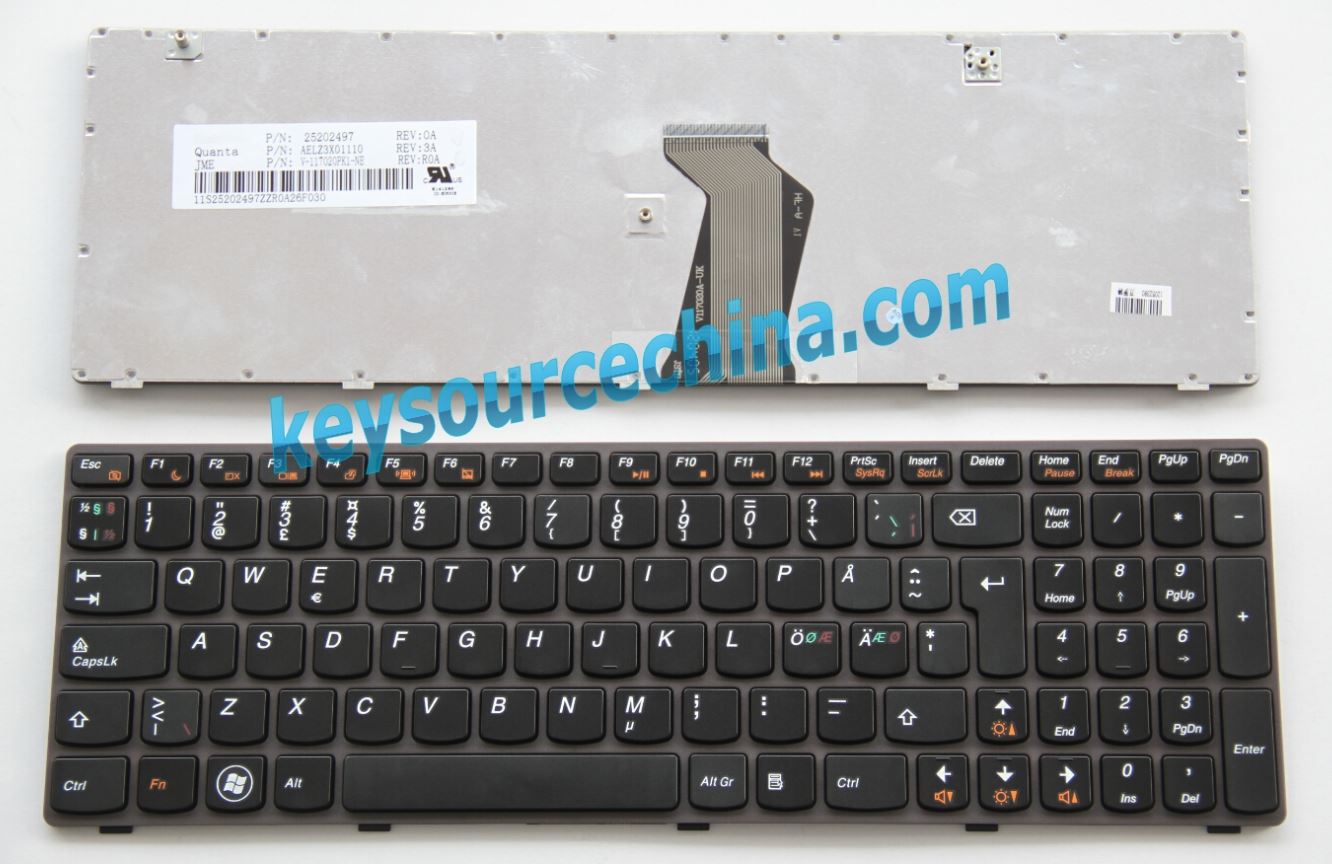 V-117020PK1-NE Original Lenovo IdeaPad G580 G585 V580 V585 Z580 Z585 Nordic keyboard