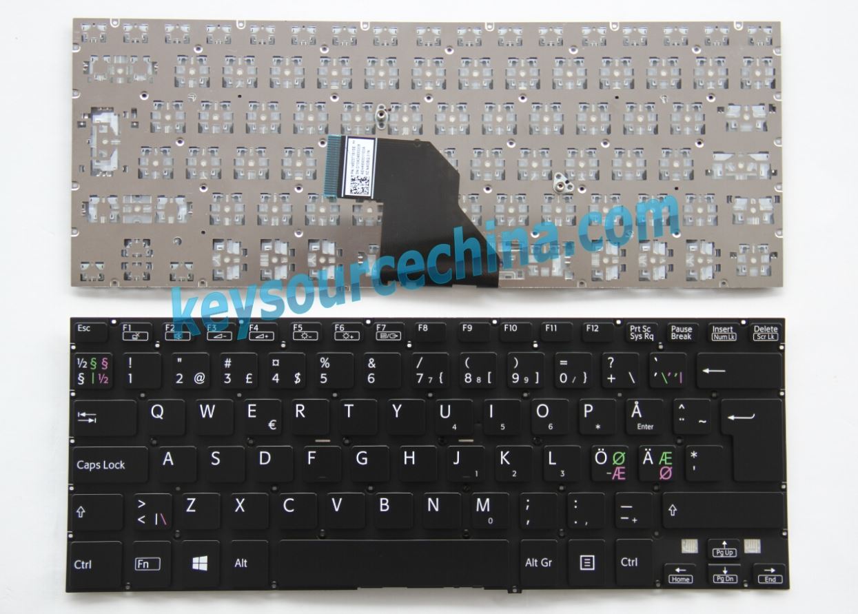 149237181SE Nordic Keyboard,AEHK8X001103A Nordic Keyboard,9Z.NADBQ.01N Nordic Keyboard,Sony VAIO SVF142 Nordic Keyboard