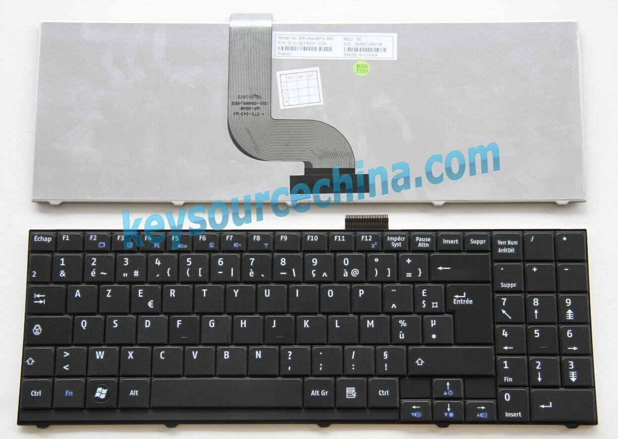 MP-09A96F0-359 Clavier ordinateur portable pour Medion Akoya S5611 S5612 MD97424 MD97644 MD97798 MD97930 original Français