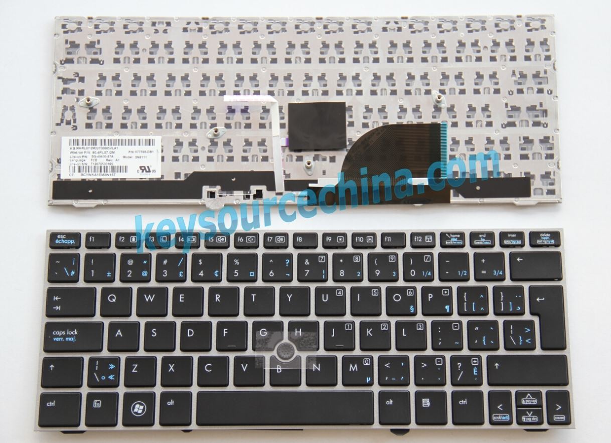 SG-49400-87A Original HP EliteBook 2170p Clavier Canadian(CA) Keyboard