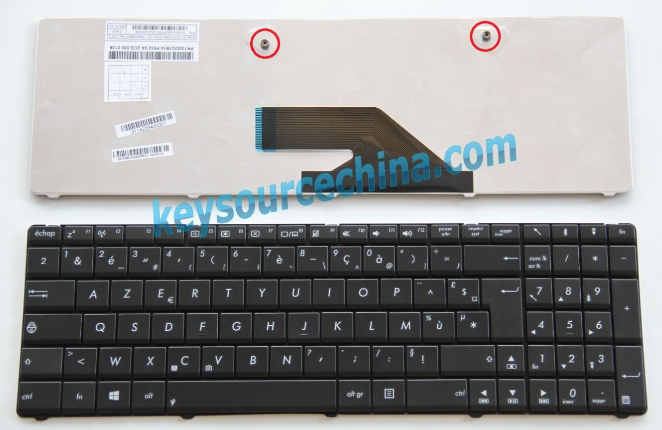 MP-10A76F0-6984W Clavier ordinateur portable pour Asus K75D K75DE R700DE original Français