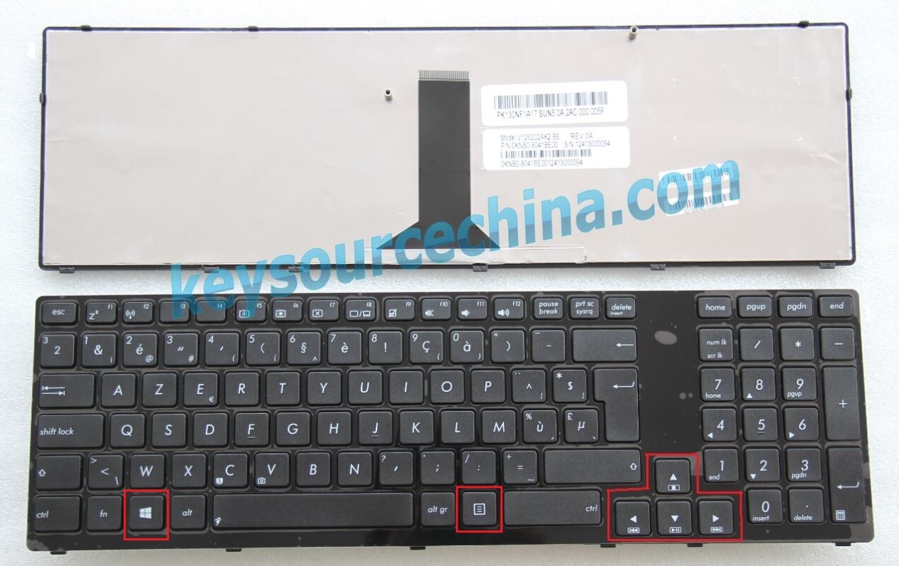 V126202AK2 BE Original Asus K93SV K93SM K95VJ A93SV A95VM X93SV X93SM R900 AZERTY Belgian(BE) Keyboard