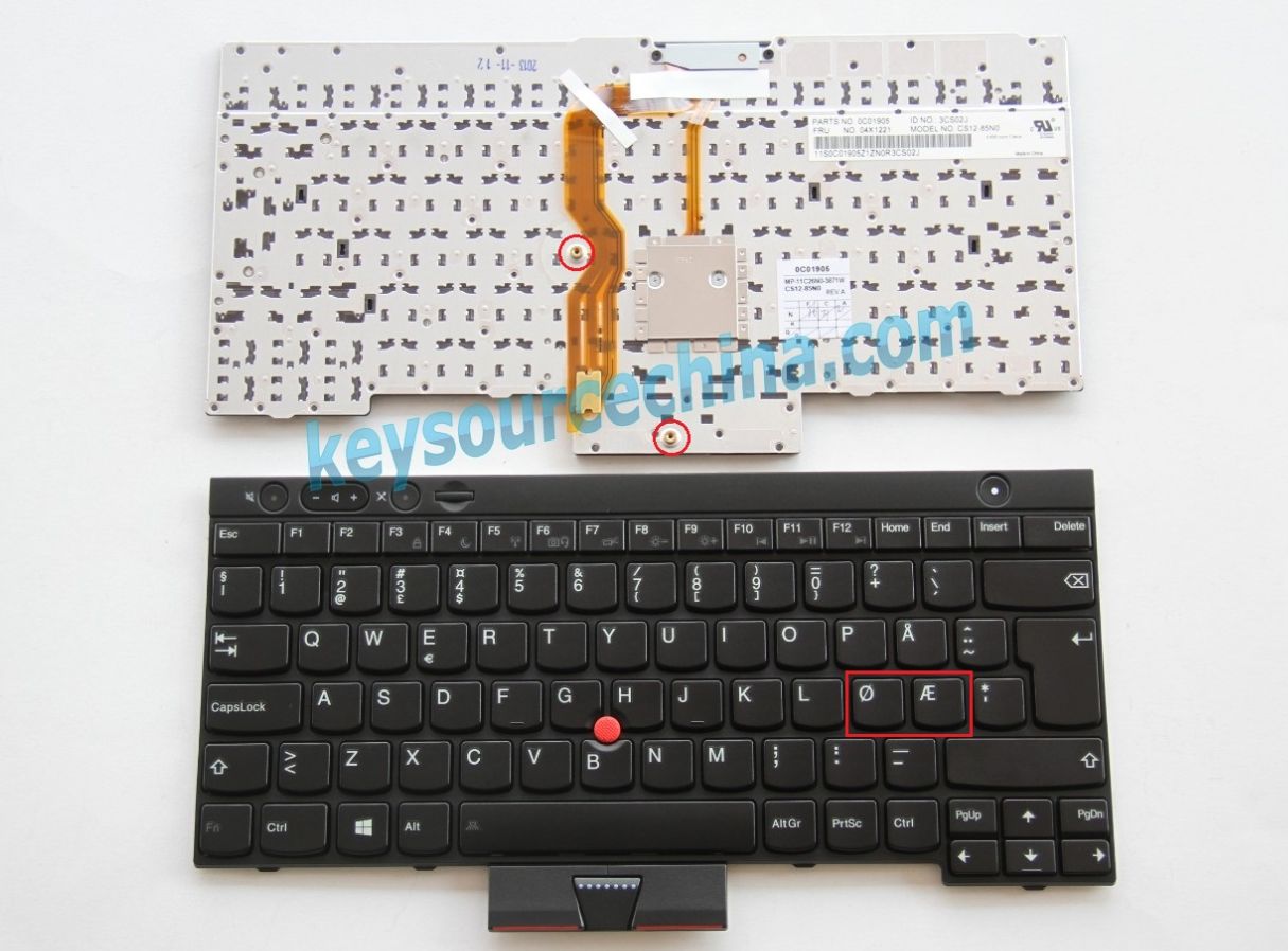 MP-11C26N0-3871W Originalt Lenovo ThinkPad T530 T530i L430 L530 T430i T430s W530 X230,X230 Ø Æ Norwegian Keyboard