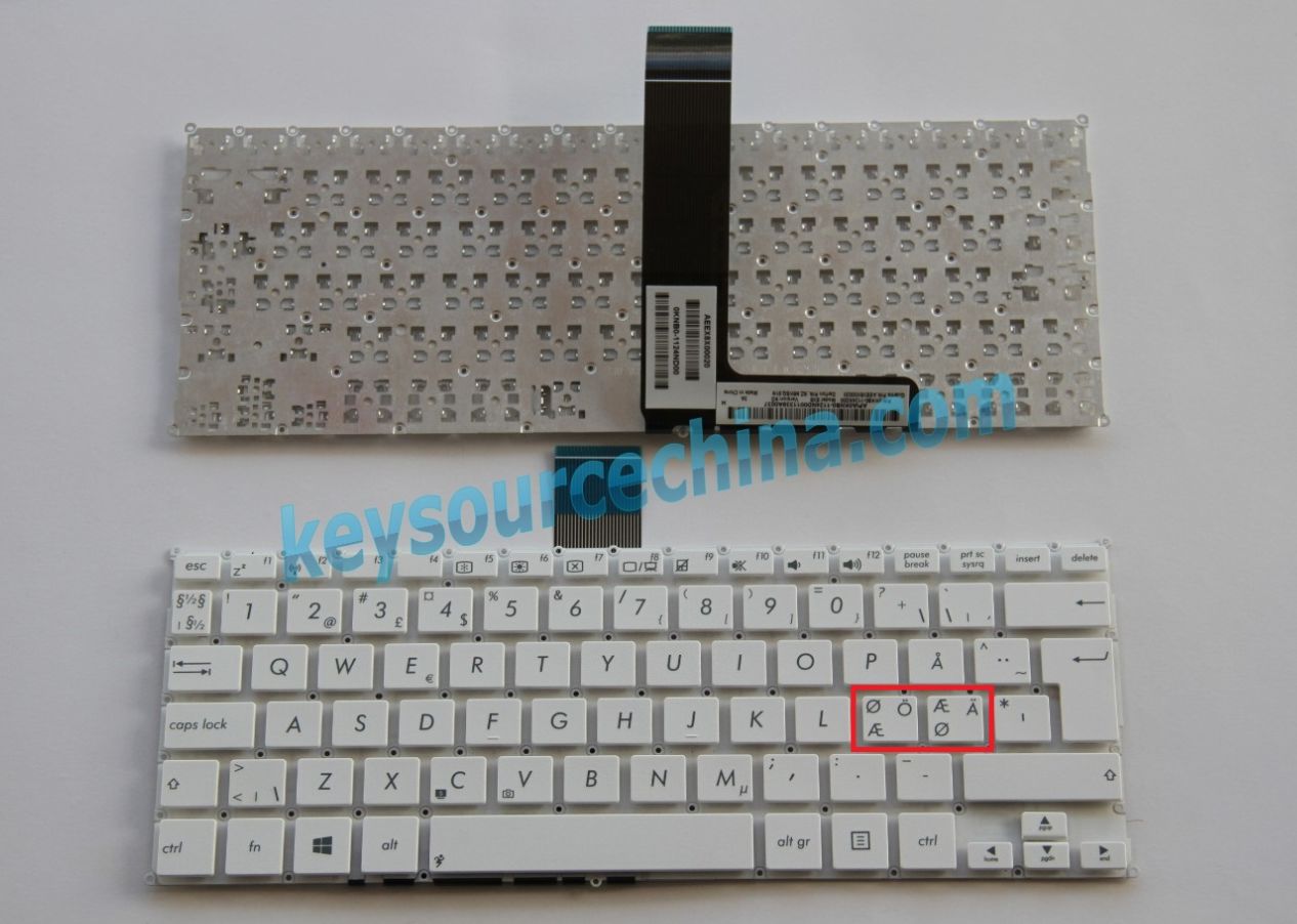 9Z.N8KSQ.91N Originalt Asus vivobook F200,F200CA,F200MA,X200,X200CA,X200MA,R202,R202CA,R202MA Nordic Keyboard
