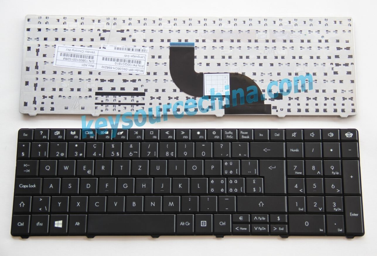 MP-09G36CH-6982W Original Tastatur Schweiz Packard Bell EasyNote LE11 LE11BZ LE69KB TE11 TE11BZ TE11HC TE11HR TE69 TE69KB TE69HW TE69CXP EG70