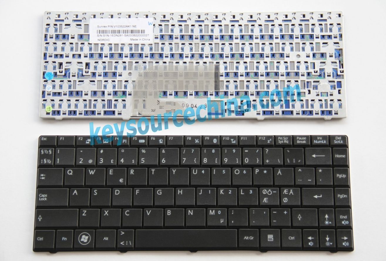 MSI x300, x320, x340, x400, ex460, cr400 Nordic laptop keyboard black