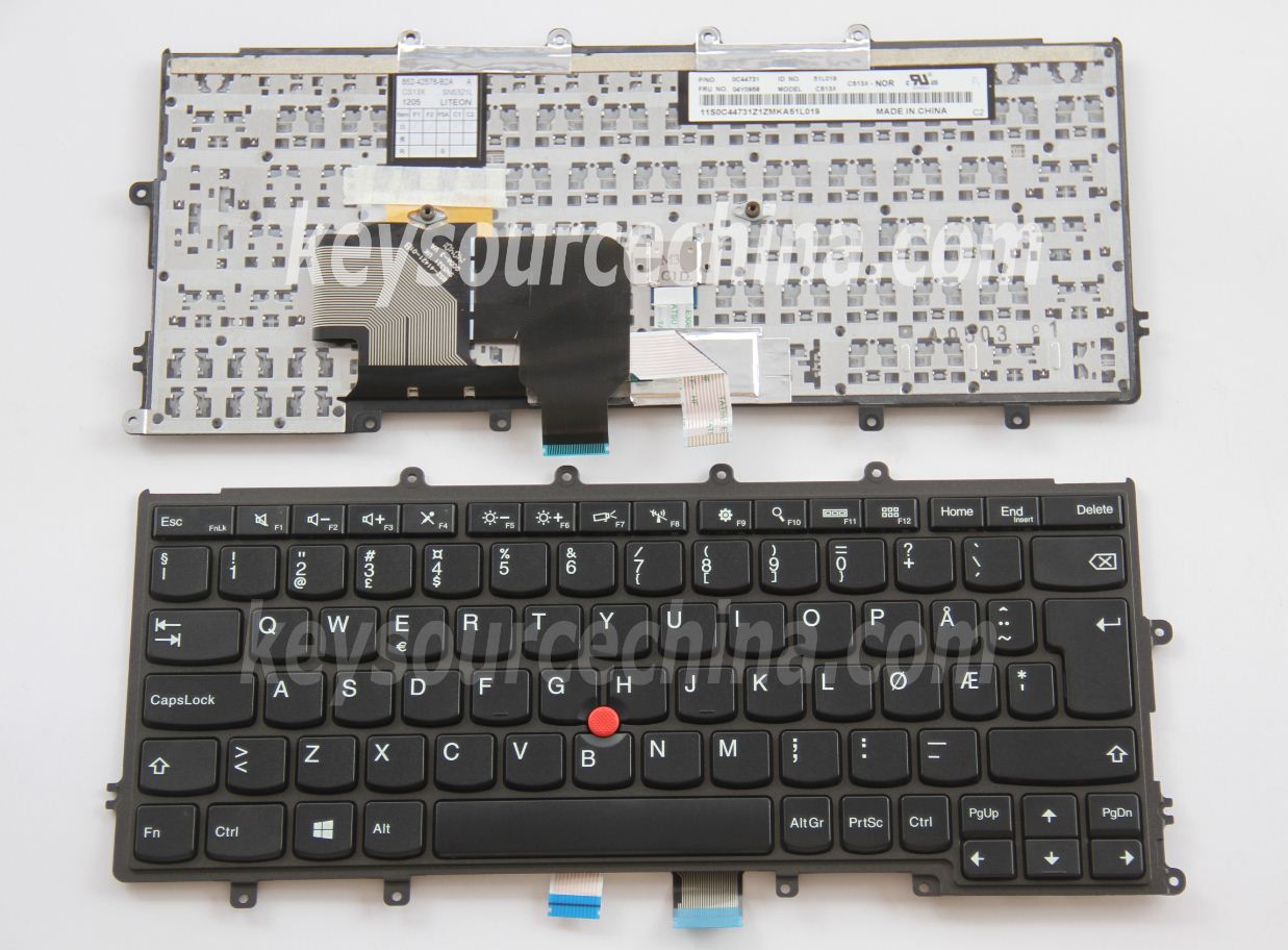 0C44731 Originalt Lenovo ThinkPad X240 X240s X250 Norwegian Keyboard